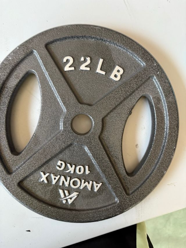 Disco olímpico Amonax 10kg - 22LB - miniatura 3