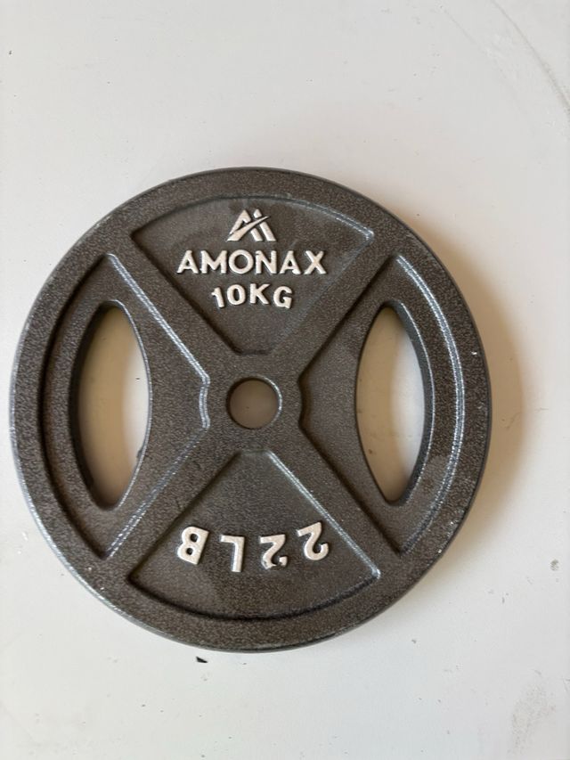Disco olímpico Amonax 10kg - 22LB - miniatura 4