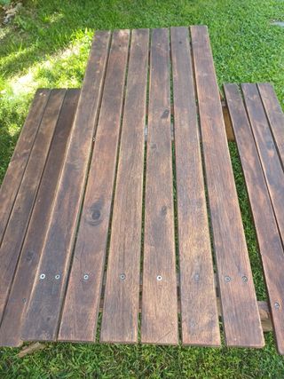 Mesa picnic infantil madera marrón