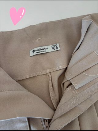 Pantalones pinzas beige