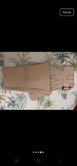 Pantalones pinzas beige
