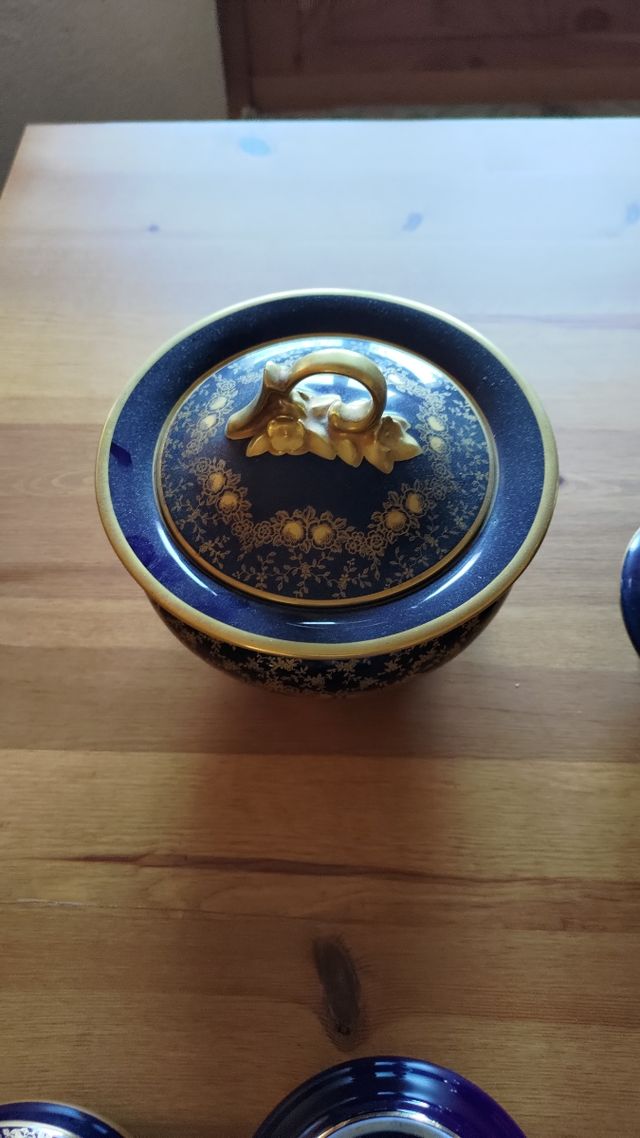 Juego azucarero y azucarera porcelana