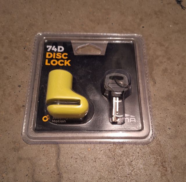 LUMA 74D Candado Disco y cable recordatorio.