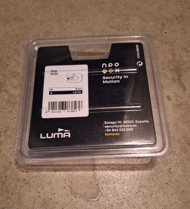 LUMA 74D Candado Disco y cable recordatorio.