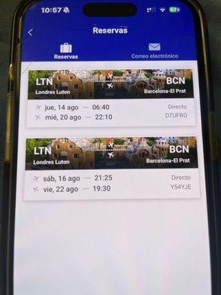 Se venden estos dos vuelos cambio de nombre inclui