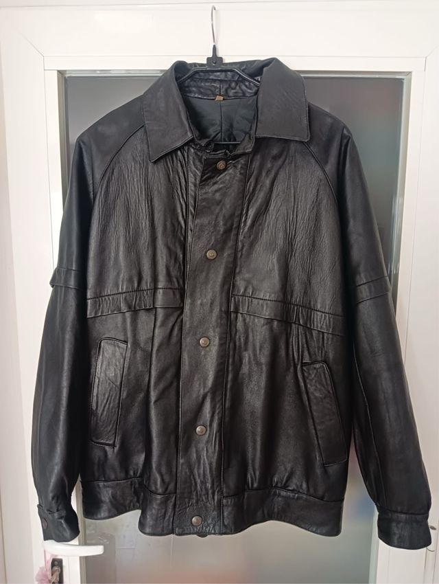 Chaqueta Piel Negra Talla L