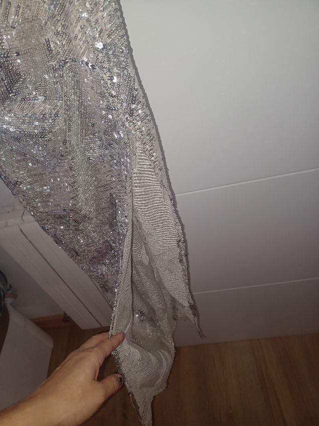 Vestido lentejuelas plata - boda