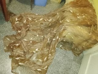 Tenda marrone e oro 28 ganci