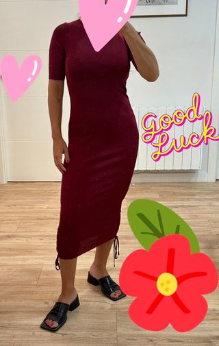 Vestido midi rojo verano