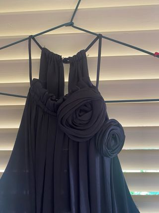 Vestido Zara negro - Cuello halter