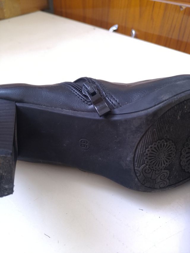 Botines negros tacón mujer