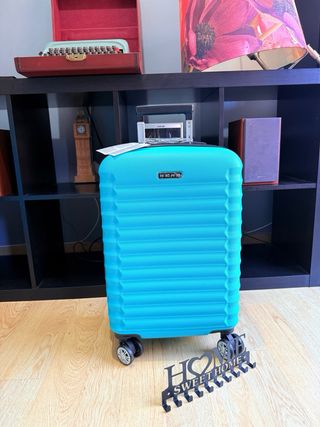 Maleta cabina turquesa - viaje