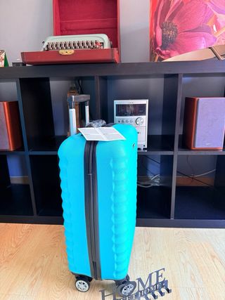 Maleta cabina turquesa - viaje