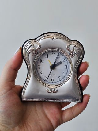 Orologio da scrivania argento