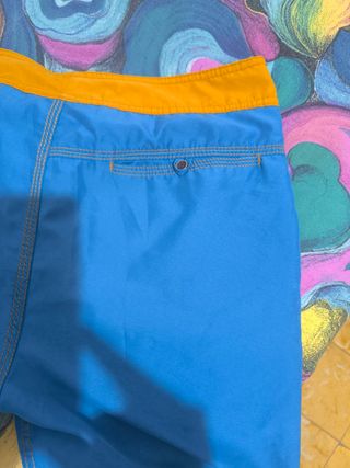 Bañador azul y naranja talla 31