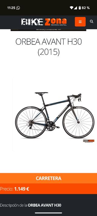Bicicleta Carretera Orbea Avant