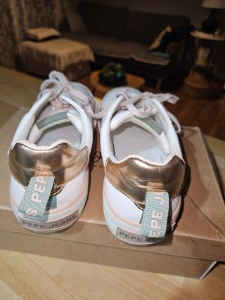 Zapatillas Pepe Jeans - Blancas y Rosa - 38