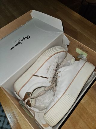 Zapatillas Pepe Jeans - Blancas y Rosa - 38