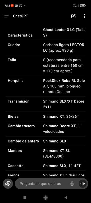 Bicicleta Ghost Lector 3LC - Talla S