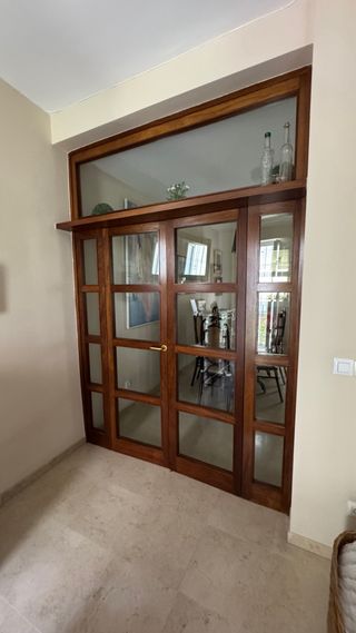 Puerta cristal madera - 2 hojas