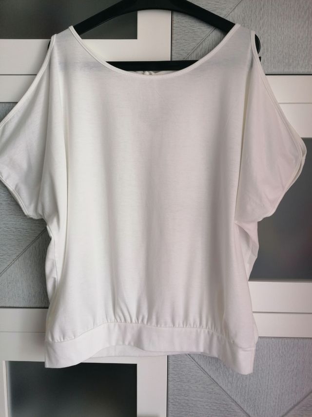 5 Blusas Blancas Mujer T-44