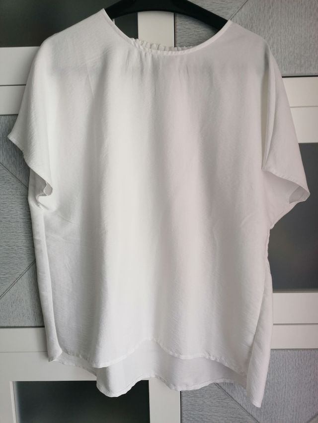 5 Blusas Blancas Mujer T-44