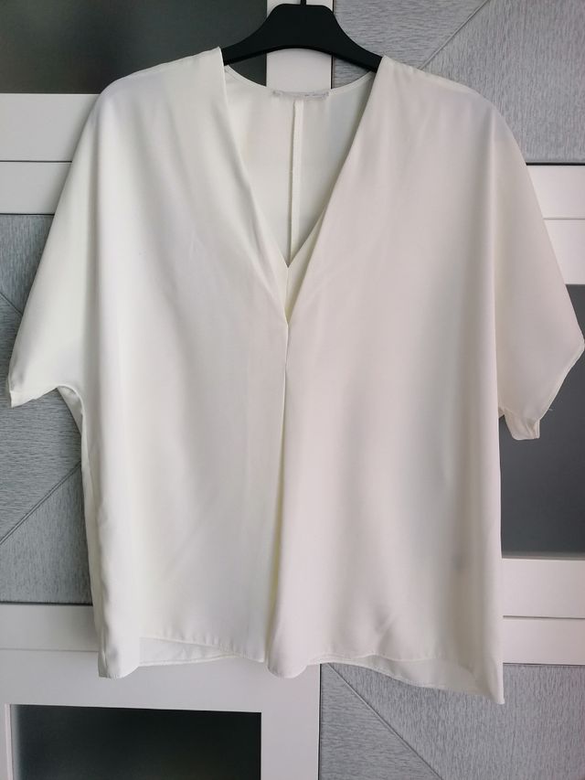 5 Blusas Blancas Mujer T-44