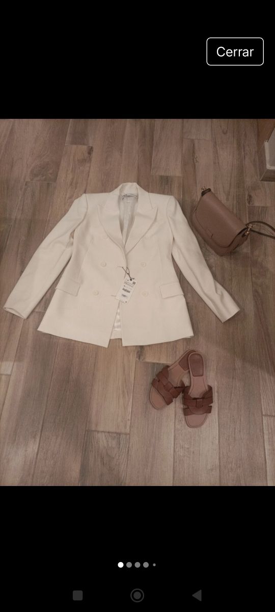 Americana -Blazer Zara blanco