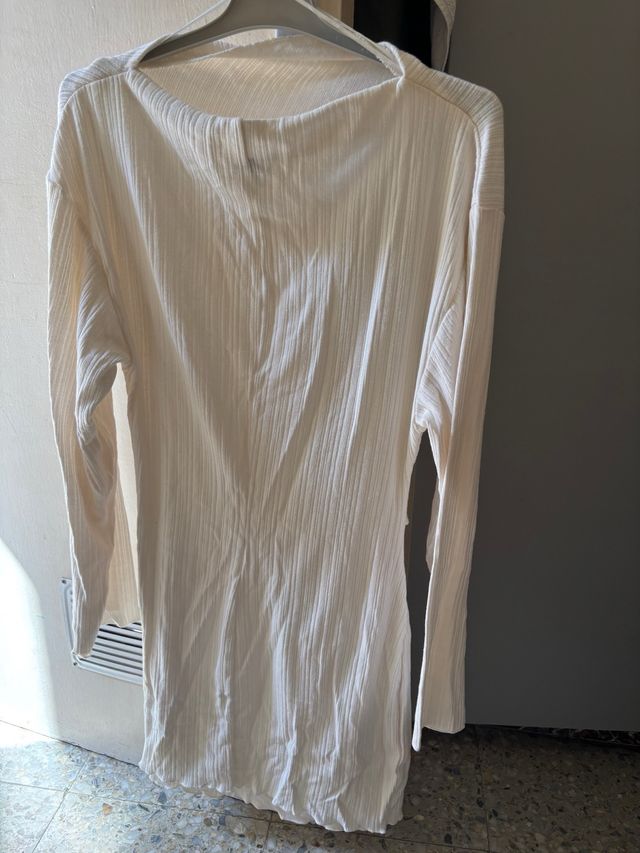 Vestido blanco manga larga