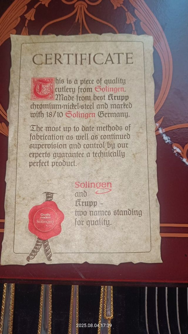 Cubertería 24 piezas - cromo y niquel