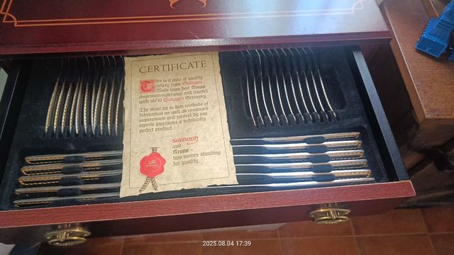 Cubertería 24 piezas - cromo y niquel