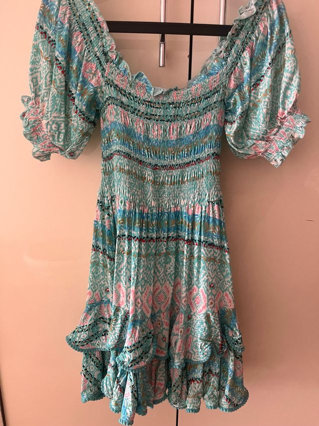 Vestido Luna Llena - Corto turquesa