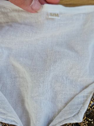Kaftán Blanco, Dorado y Marrón - Talla S/M
