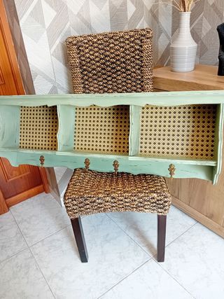 Libreria antica Shabby Chic verde