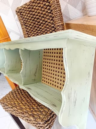 Libreria antica Shabby Chic verde