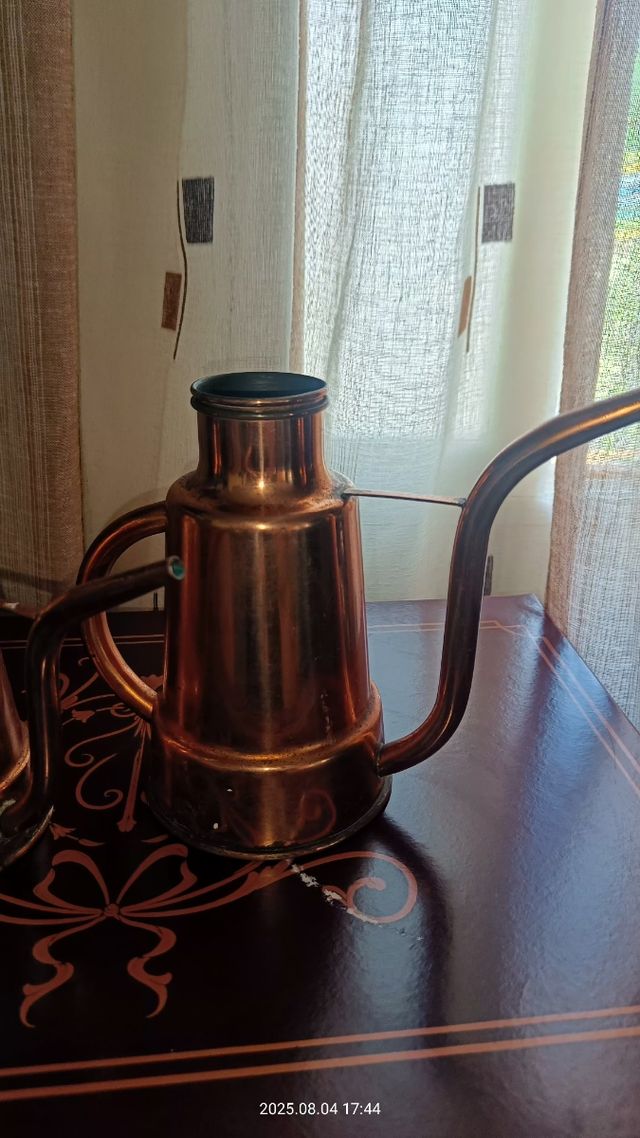 Tetera y 2 aceiteras cobre vintage