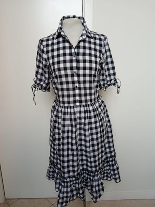 Vestito Benetton S bianco e nero
