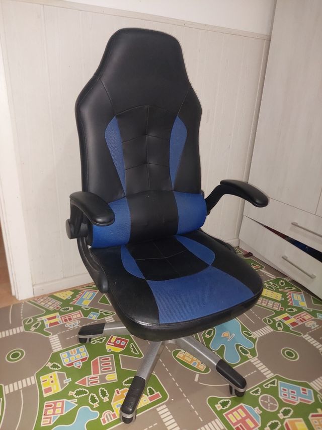 Silla Gamer gaming Negra y Azul