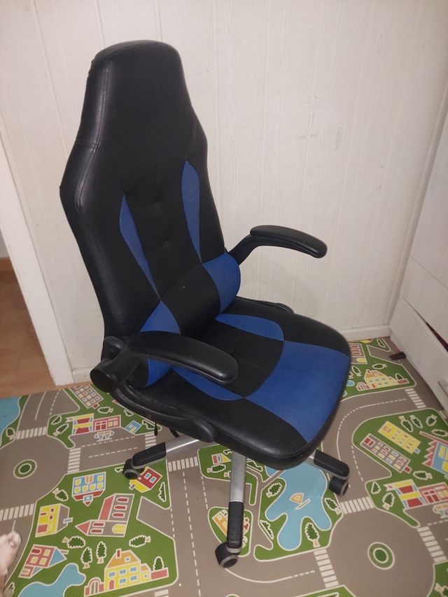 Silla Gamer gaming Negra y Azul