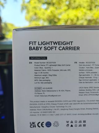 Baby soft carrier 