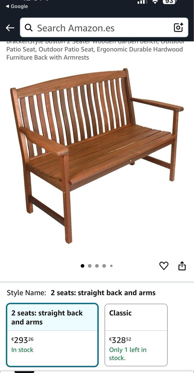 Banco madera marrón