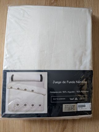 Funda nórdica beige 90cm - algodón/poliéster