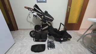 Carrito bebé Kesser, beige-negro