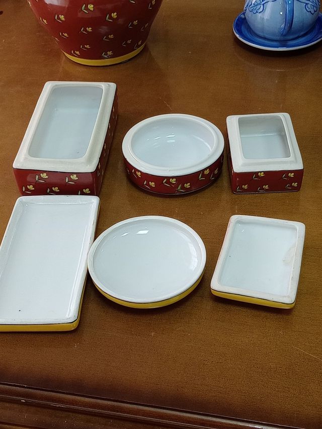 Juego Cerámica Vintage 4 piezas