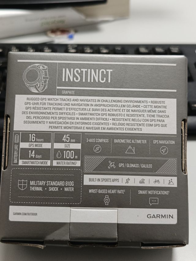 Garmin Instinct - Reloj deportivo negro