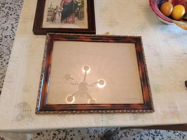 2 Marcos antiguos con lámina religiosa