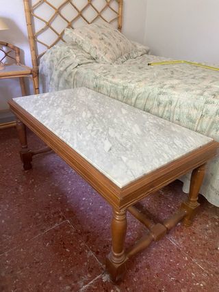 Mesa centro mármol-madera