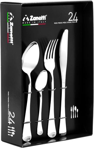 Zanetti Juego de cubiertos de mesa de 24 piezas