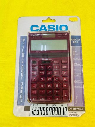 Calculadora Casio JW-200TV-RD-S