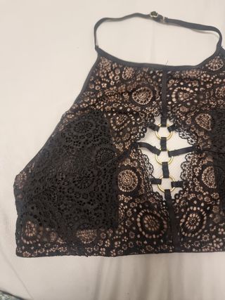 Top encaje elegante diseño sin etiqueta